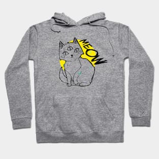 Sketch alien kitty Hoodie